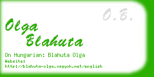 olga blahuta business card